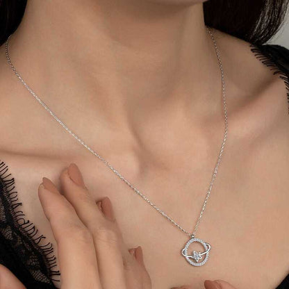 Collier en argent Swarovski Stone Planet pour femme