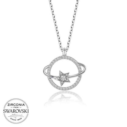 Collier en argent Swarovski Stone Planet pour femme