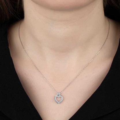 Collier en argent Swarovski Stone Heart pour femme