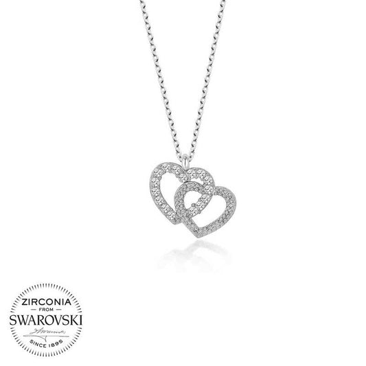Collier en argent Swarovski Stone Heart pour femme