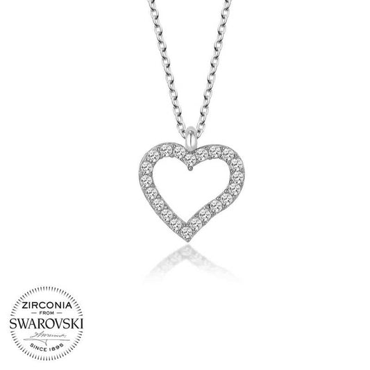 Collier en argent Swarovski Stone Heart pour femme