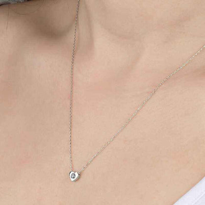 Swarovski Stone Heart Women's Silver Necklace