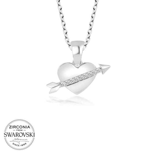 Collier en argent Swarovski Stone Heart pour femme