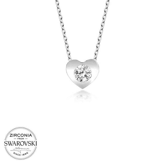 Collier en argent Swarovski Stone Heart pour femme