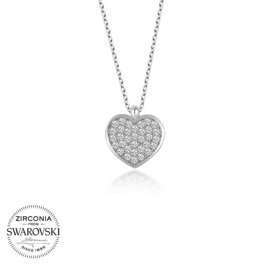 Collier en argent Swarovski Stone Heart pour femme