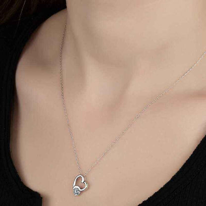 Swarovski Stone Heart Women's Silver Necklace
