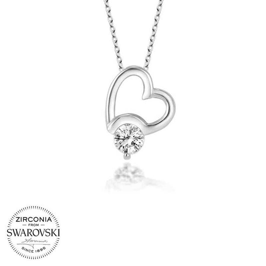 Collier en argent Swarovski Stone Heart pour femme