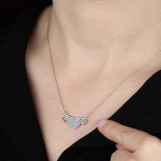 Swarovski Stone Heart Women's Silver Necklace