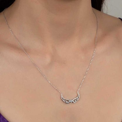 Collier en argent Swarovski Stone Wing pour femme