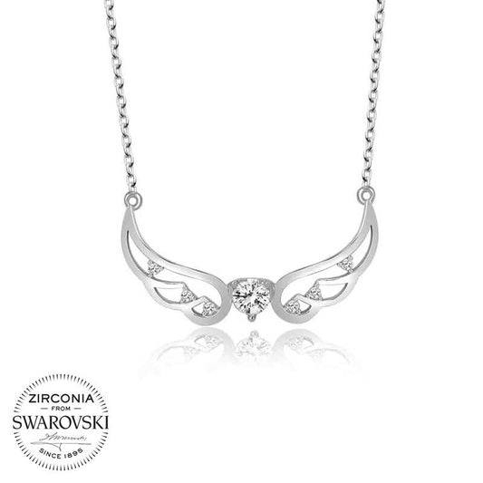 Collier en argent Swarovski Stone Wing pour femme