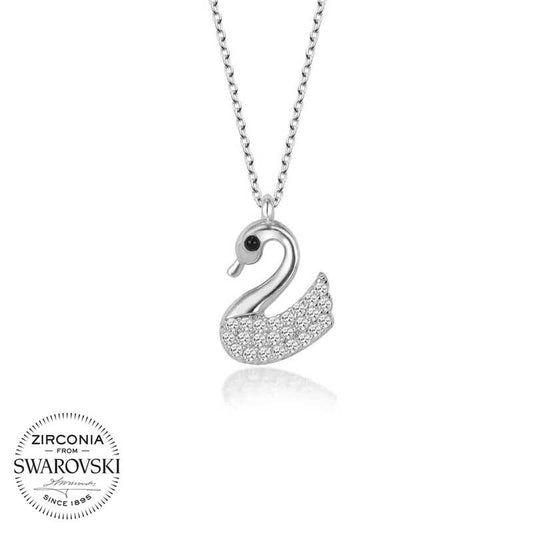 Collier en argent pour femme Swarovski Stone Swan