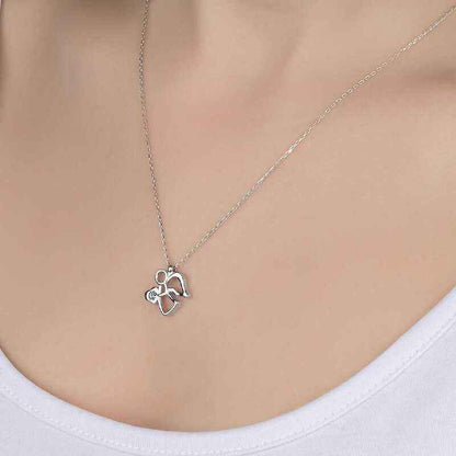 Swarovski Stone Angel Women's Silver Necklace