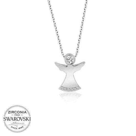 Collier en argent Swarovski Stone Angel pour femme