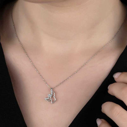 Collier en argent Swarovski Stone Angel pour femme