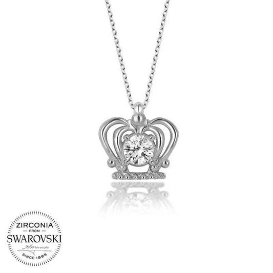 Swarovski Stone Angel Women's Silver Necklace