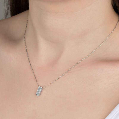 Swarovski Stone Women's Silver Backstone Necklace