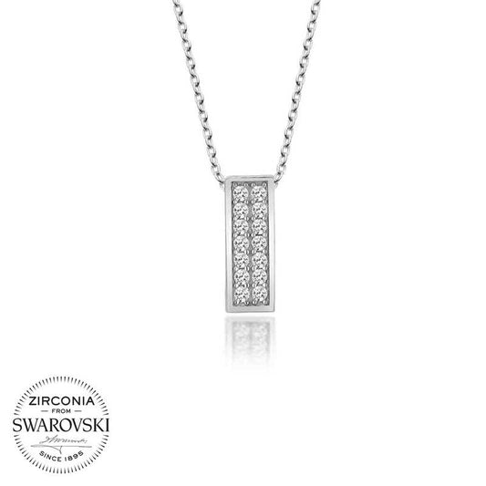 Collier Swarovski Stone Backstone en argent pour femme