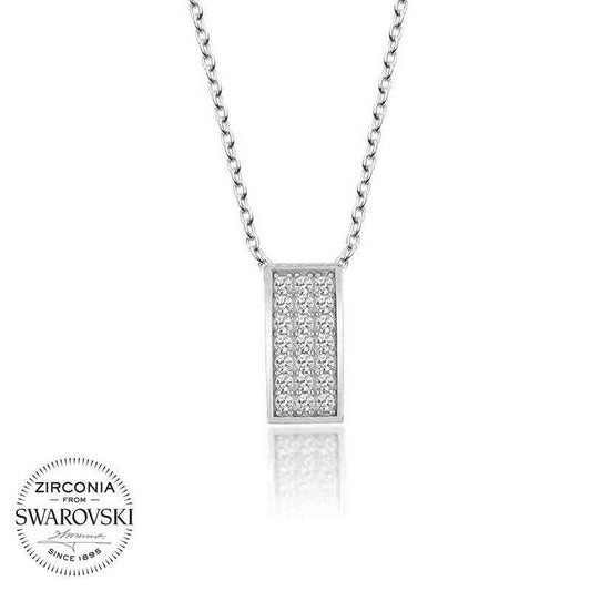 Swarovski Stone Silver Backstone Women's Necklace