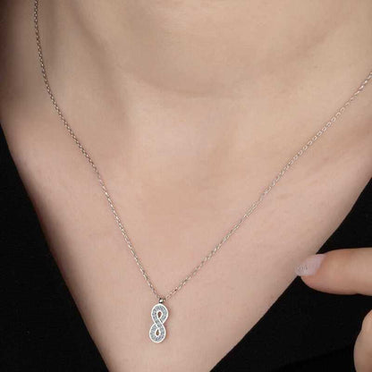 Collier en argent Swarovski Stone Infinity pour femme