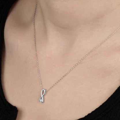 Swarovski Stone Infinity Women's Silver Necklace