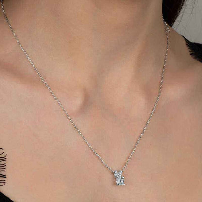 Swarovski Stone Solitaire Women's Silver Necklace