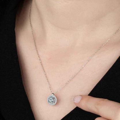 Swarovski Stone Single Stone Women's Silver Necklace
