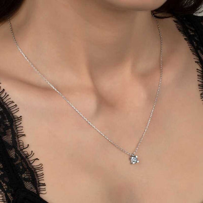 Collier en argent pour femme avec pierre unique Swarovski