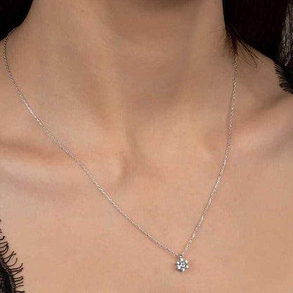 Swarovski Stone Solitaire Women's Silver Necklace