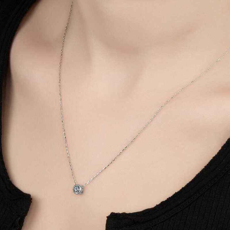 Swarovski Stone Solitaire Women's Silver Necklace