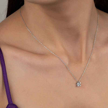 Swarovski Stone Solitaire Women's Silver Necklace