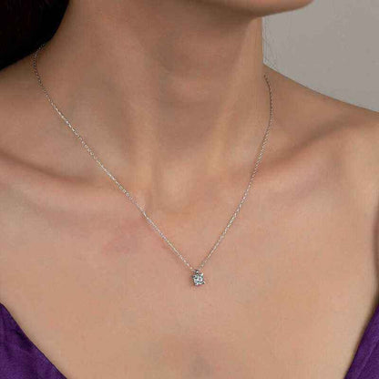 Swarovski Stone Solitaire Women's Silver Necklace