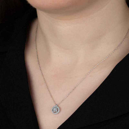 Swarovski Stone Single Stone Women's Silver Necklace