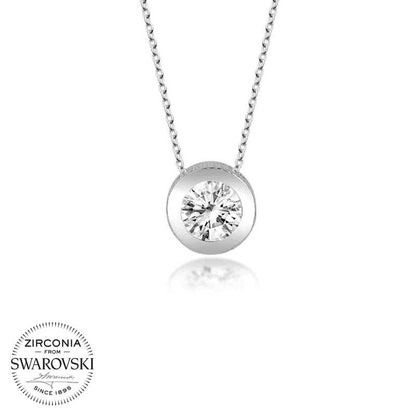Collier en argent Swarovski Solitaire pour femme