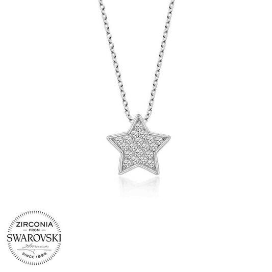 Collier en argent Swarovski Stone Star pour femme