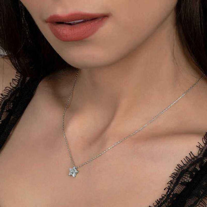 Swarovski Stone Star Women's Silver Necklace