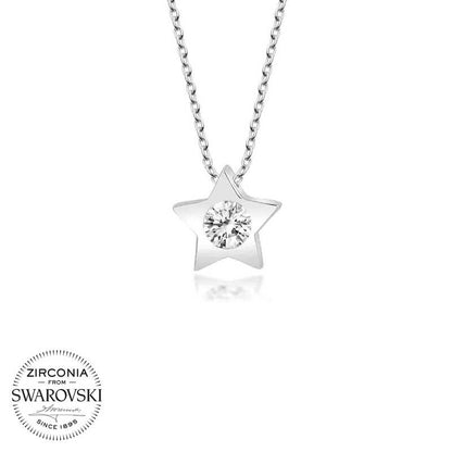 Collier en argent Swarovski Stone Star pour femme