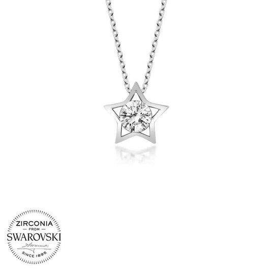 Collier en argent Swarovski Stone Star pour femme