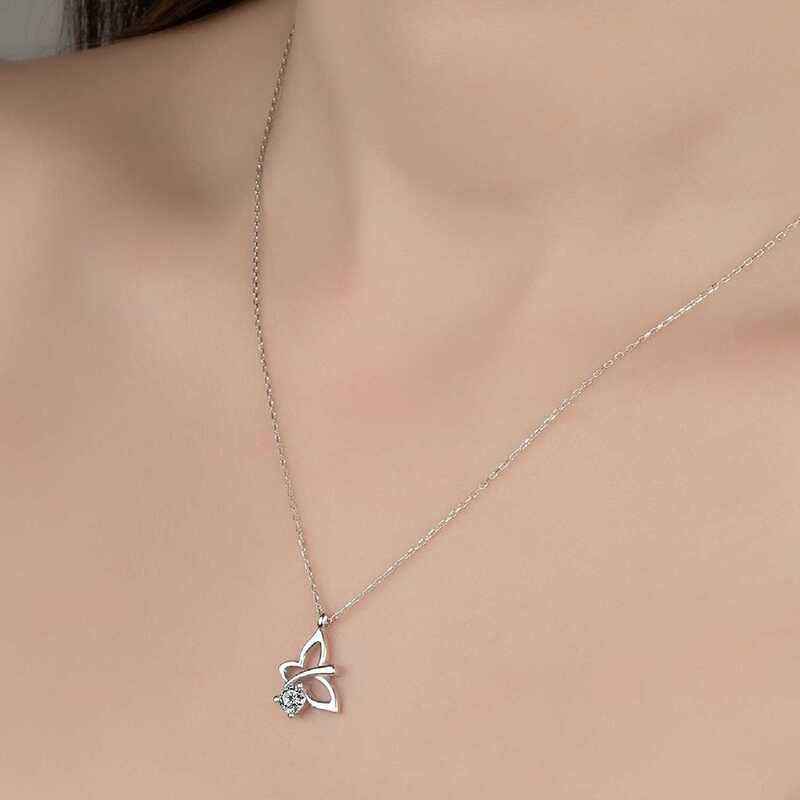 Swarovski Stone Dragonfly Women's Silver Pendant