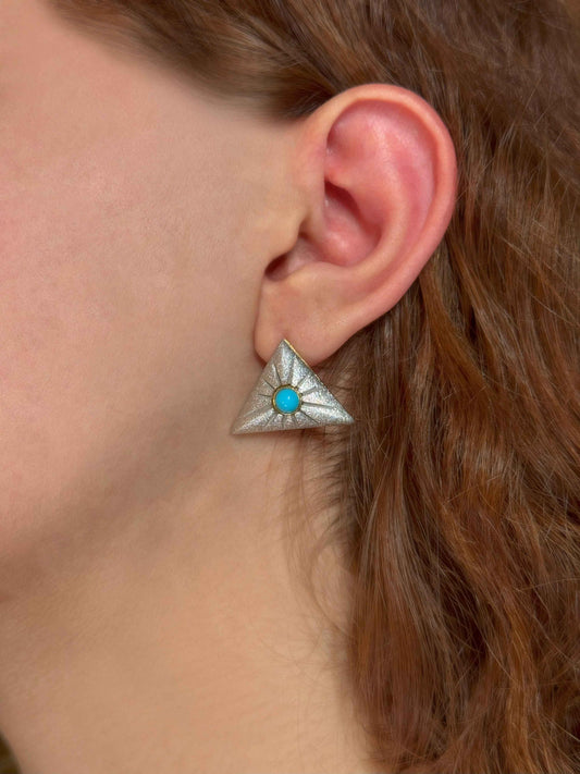 Triangle Silver Earrings