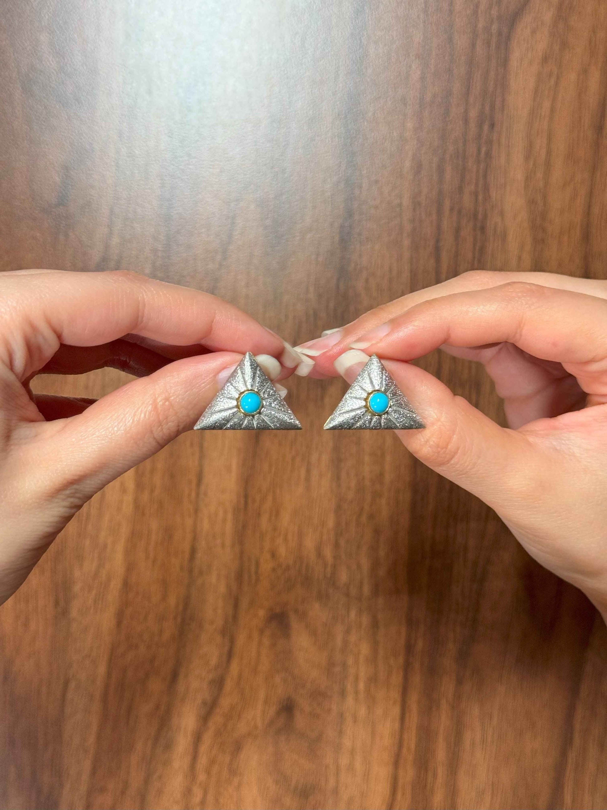 Triangle Silver Earrings