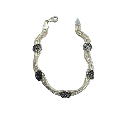 Bracelet en argent Trace du Temps