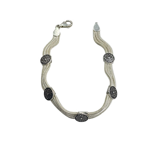 Spur der Zeit Silberarmband