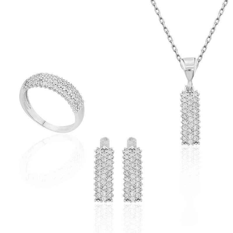 Water Channel Women's Silver Set
