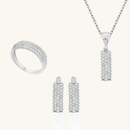 Water Channel Women's Silver Set