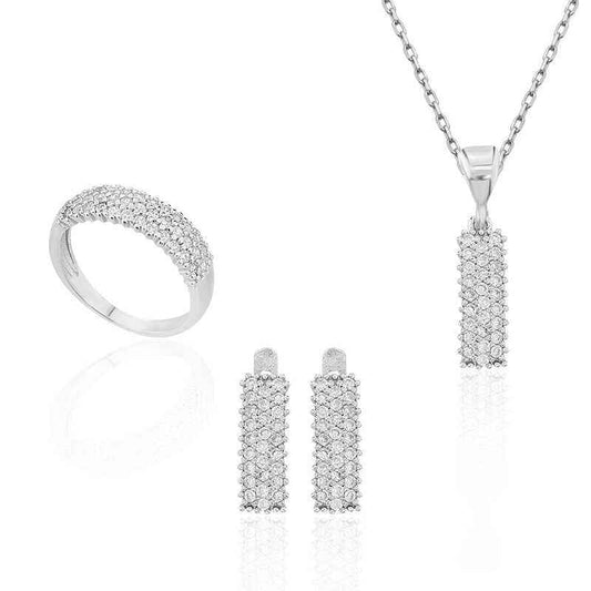 Water Channel Women's Silver Set