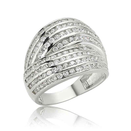 Multi-Stone Women's Silver Ring