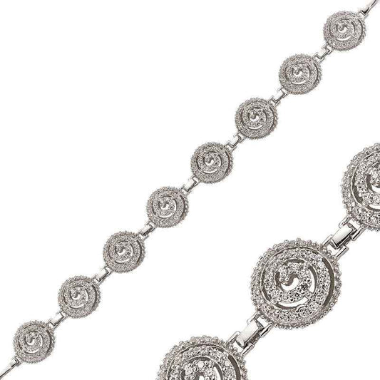 White Stone Women's Silver Bracelet