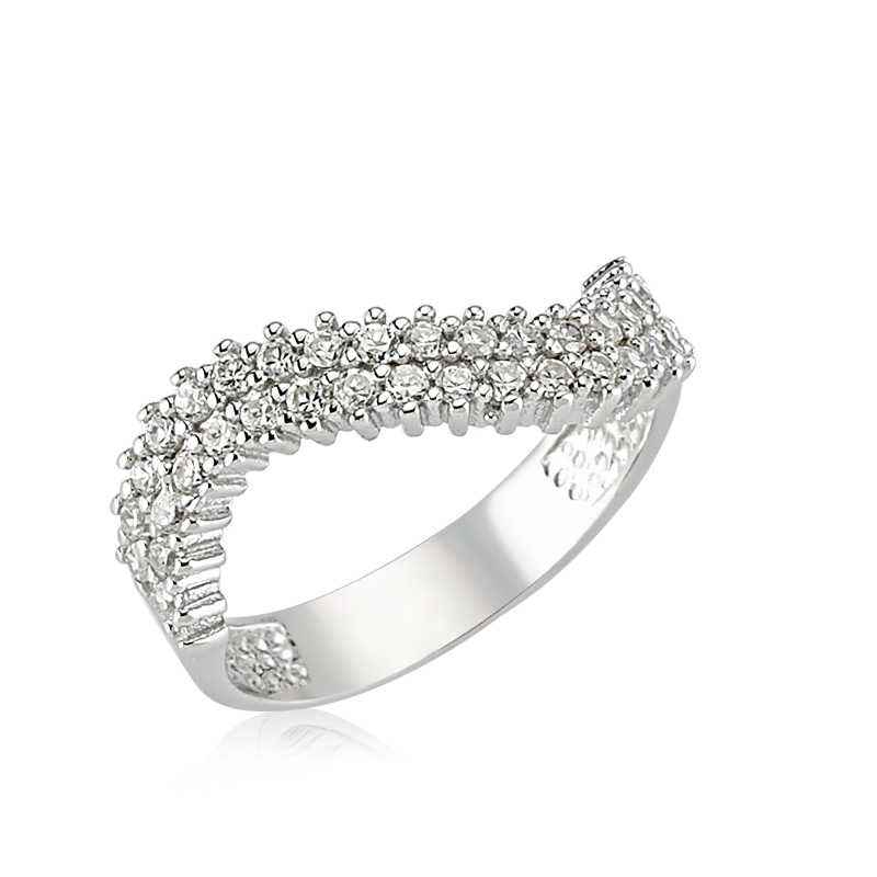 Half Turn Women's Silver Ring