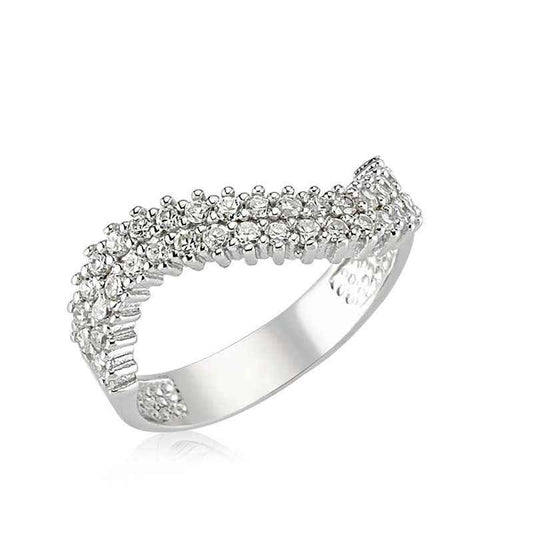 Half Turn Women's Silver Ring