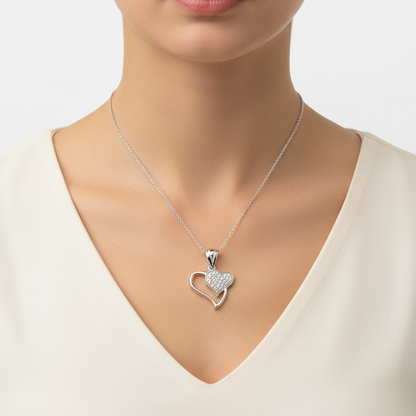 Herz Damen Silber Halskette
